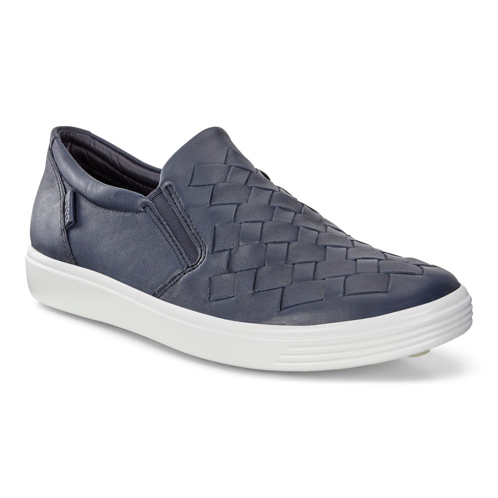 ECCO Womens Sneakers Navy - Soft 7 - IWY-621508